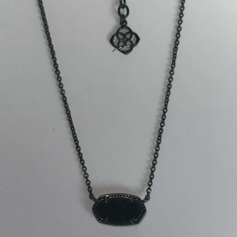 Kendra Scott black drusy necklace